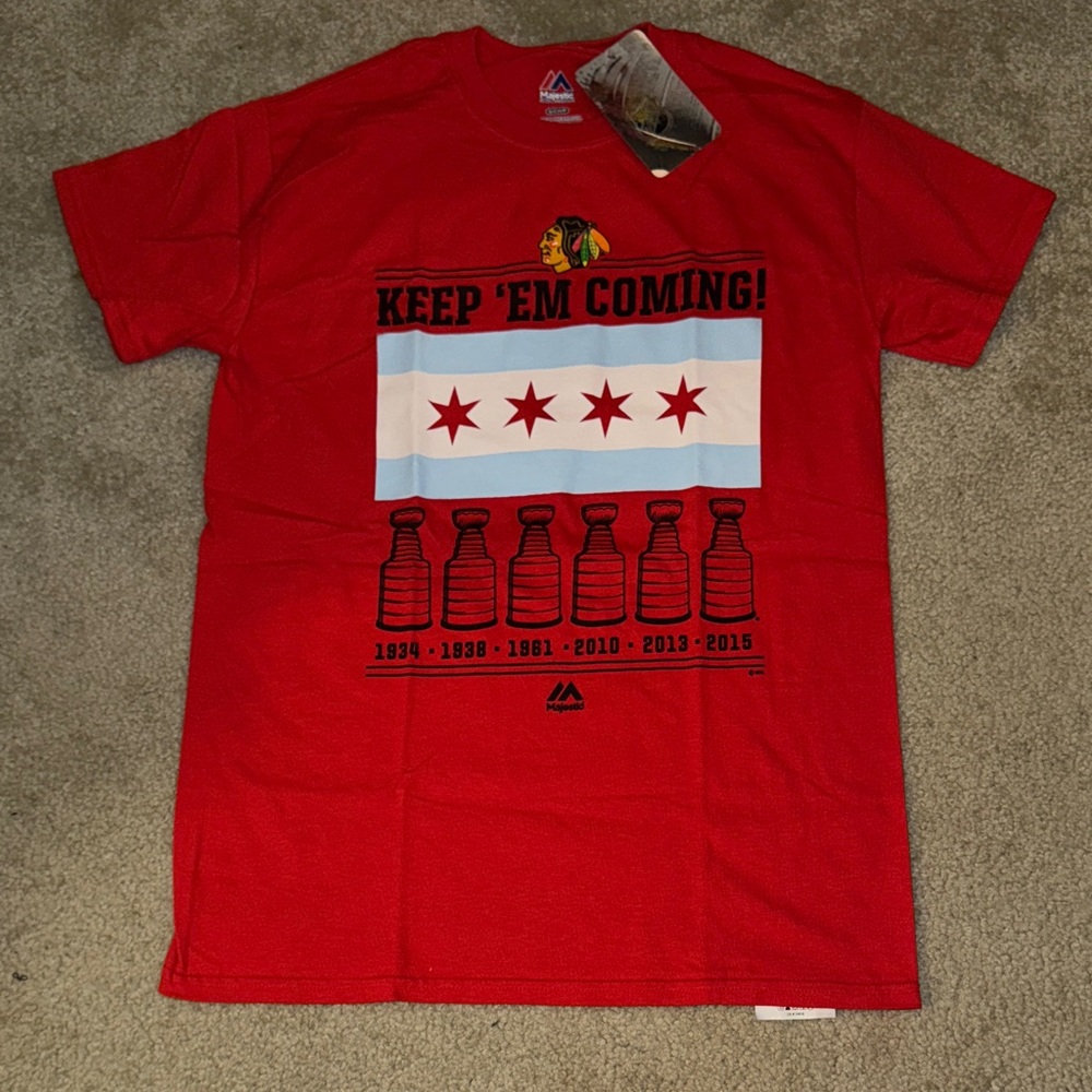 Red Chicago Blackhawks Tee